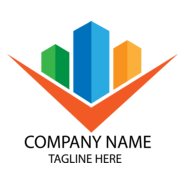 Colorful Building Logo PNG Vector