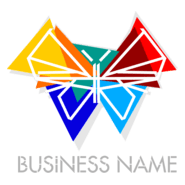 Colorful Butterfly Logo PNG Vector