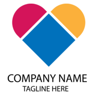 Colorful Heart Logo PNG Vector