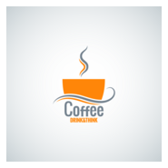 Creative Coffe Drink & Think Logo PNG Vector