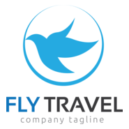 Fly Travel Logo PNG Vector