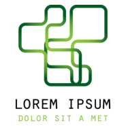 Green Line Shape Logo PNG Vector