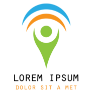 Happy Green Human Logo PNG Vector