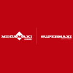 Megamaxi & Supermaxi alternativos fondo rojo Logo PNG Vector