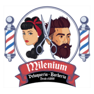 Milenium Barber Shop Logo PNG Vector