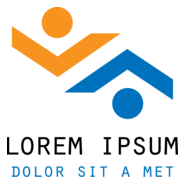 Orange and Blue Logo PNG Vector