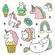 Unicornios Logo PNG Vector