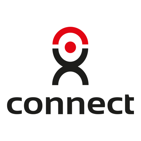 Abstract Person in Black and Red Logo PNG Vector