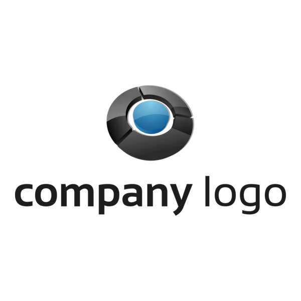 Abstract Target in Black and Blue Logo PNG Vector