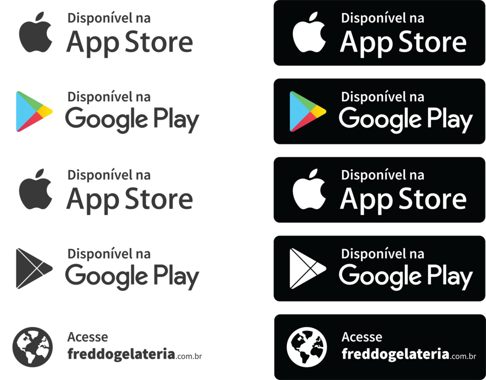 App Store and Google Play icons Logo PNG Vector