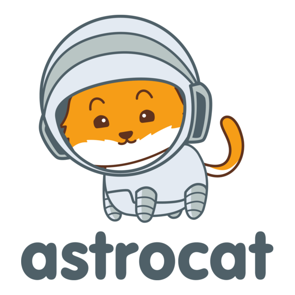 Astronaut cat mascot Logo PNG Vector