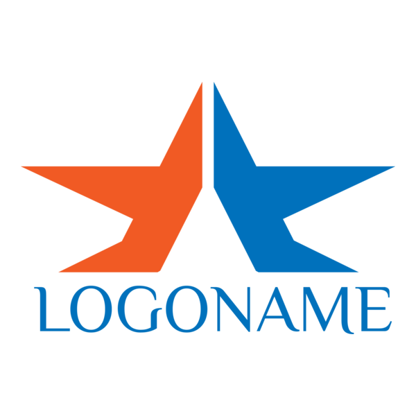 Awesome Half Star Modern Company Logo PNG Vector