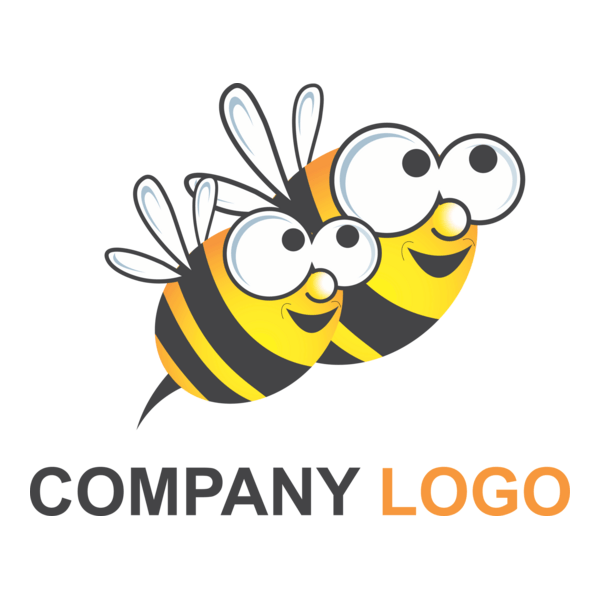 Bee Company Logo PNG Vector