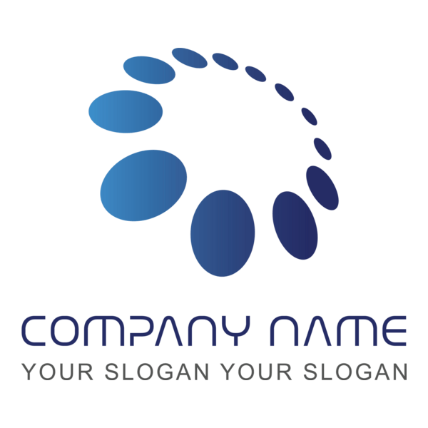 Blue Abstract Shape Logo PNG Vector