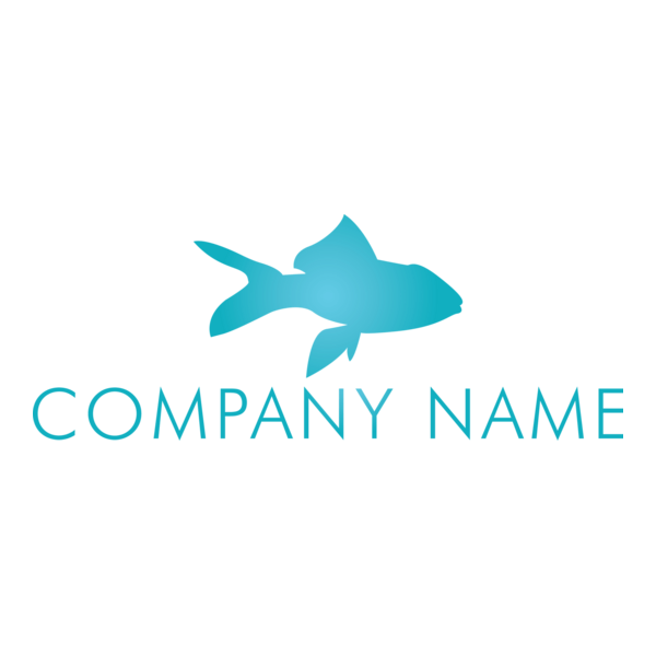 Blue Fish Logo PNG Vector