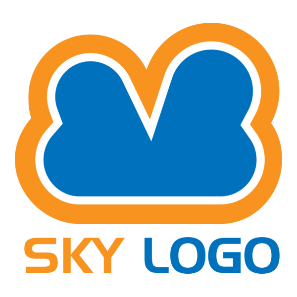 Blue & Orange Sky Company Logo PNG Vector