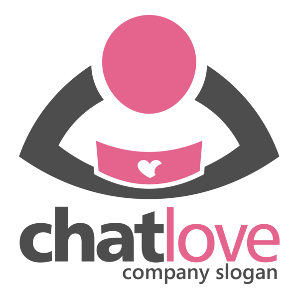 Chat Love Logo PNG Vector