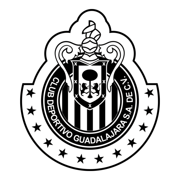 Chivas Rayadas (blanco y negro) Logo PNG Vector