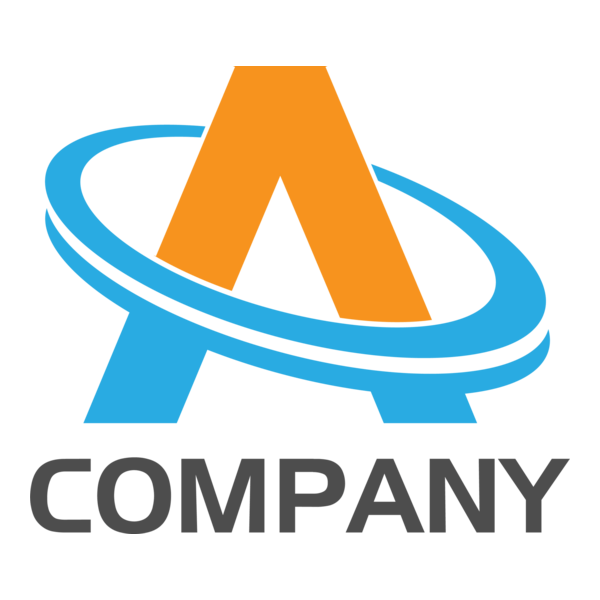 Clean Circle A Letter Company Logo PNG Vector