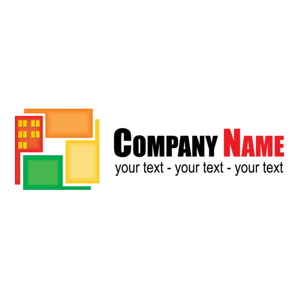 Colorful Building Logo PNG Vector