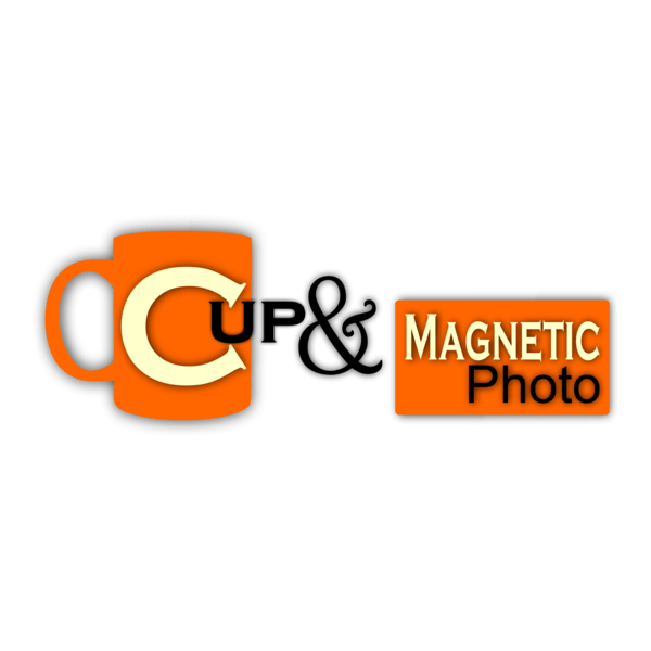 Cup & Magnetic Photo Logo PNG Vector