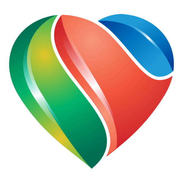 Design from Love of the Colorful Heart Logo PNG Vector