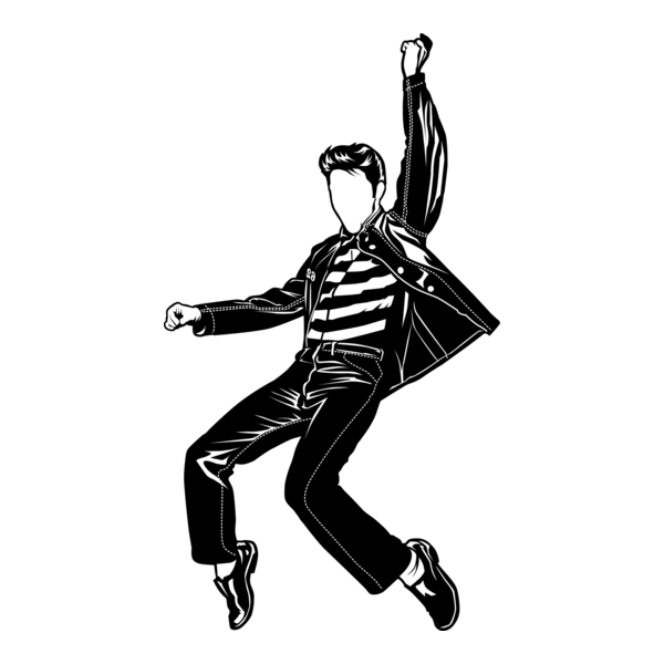 Elvis Presley Silhouette Logo PNG Vector