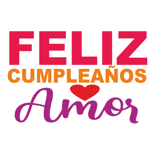 Feliz Cumpleaños Amor Logo PNG Vector