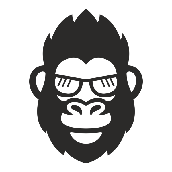 Gorilla Face Logo PNG Vector