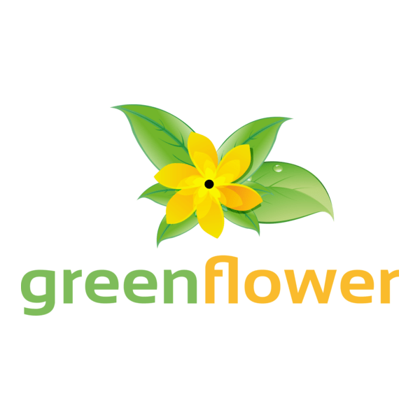 Green Flower Logo PNG Vector