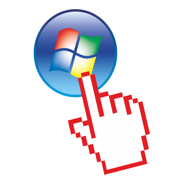 hand pressing windows vista Logo PNG Vector