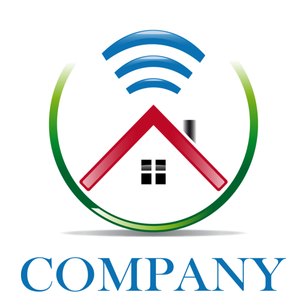 House Wifi Logo PNG Vector