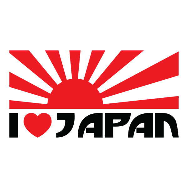 I Love Japan Logo PNG Vector