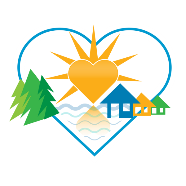 Landscape with Heart Logo PNG Vector