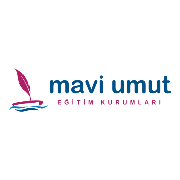 Mavi Umut Eğitim Kurumları Yatay Logo PNG Vector