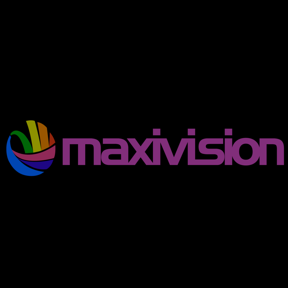 Maxivision horizontal fondo negro Logo PNG Vector