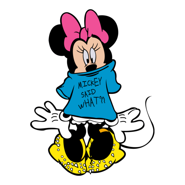 Minnie Mouse Confused Logo PNG Vector