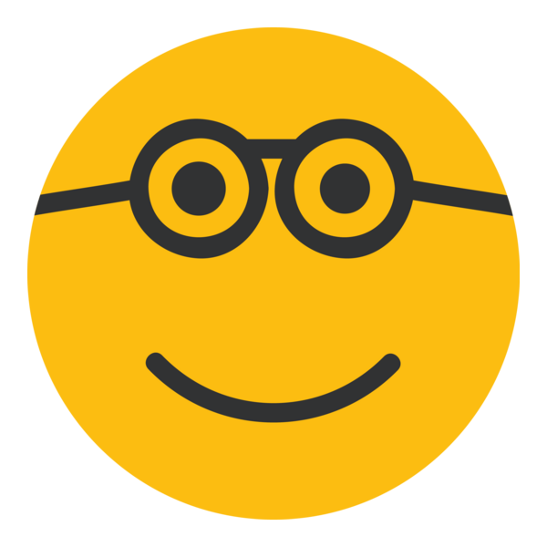 Nerd Emoji Logo PNG Vector