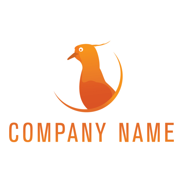 Orange Bird Logo PNG Vector