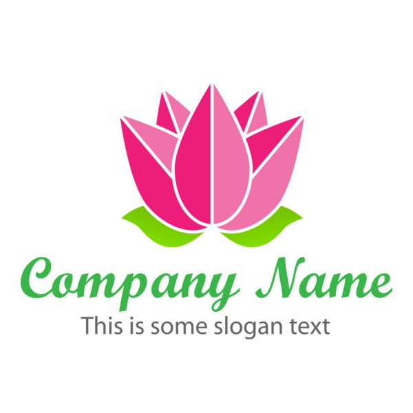 Pink Rose Logo PNG Vector