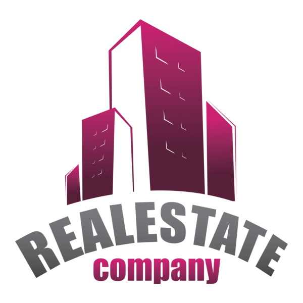 Purple Real Estate Logo PNG Vector