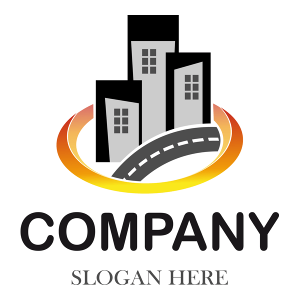 Real Estate City Logo PNG Vector