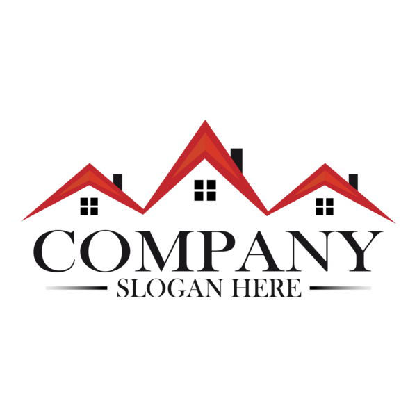 Red Real Estate Logo PNG Vector