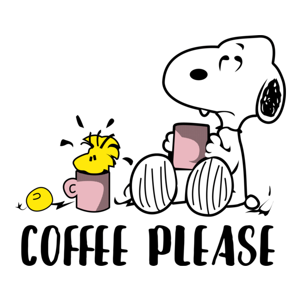Snoopy Coffee Logo PNG Vector