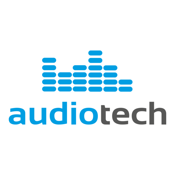 Sound Volume Level Bars in Blue Logo PNG Vector