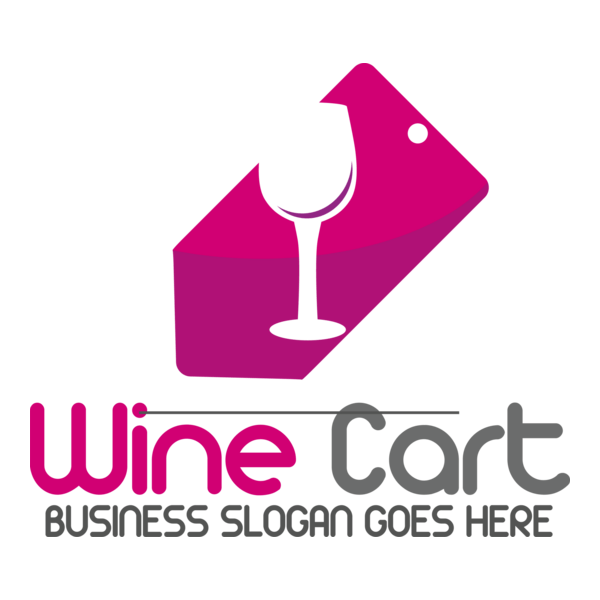 Wine Cart Logo PNG Vector