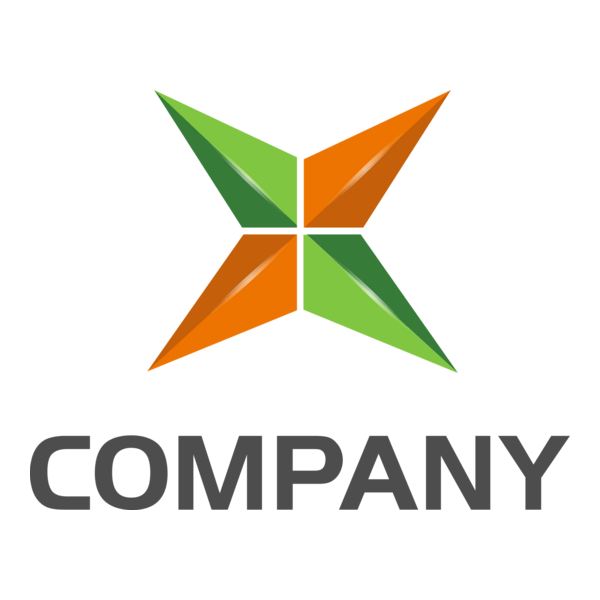 X Letter Shape Company Logo PNG Vector