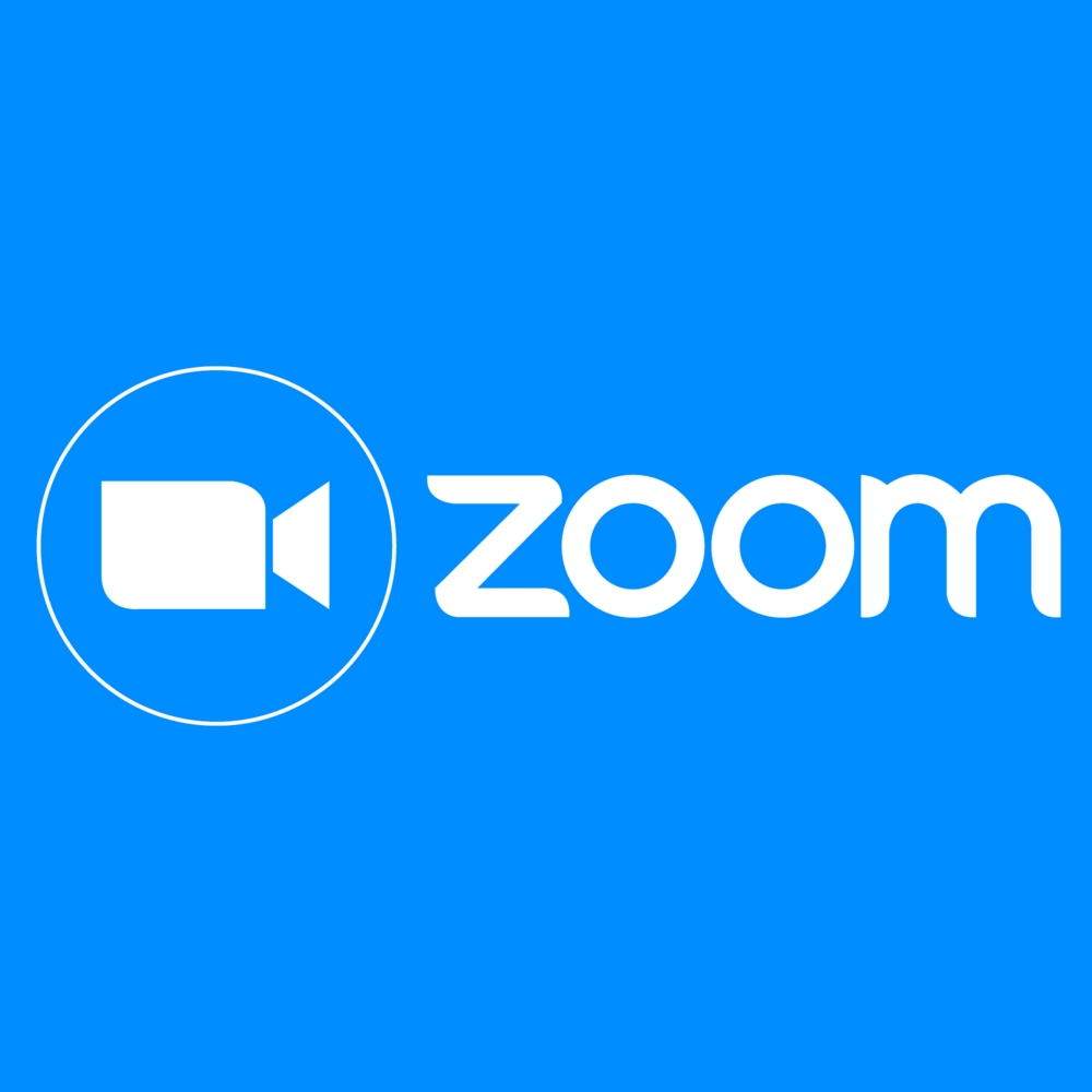 Zoom fondo azul horizontal Logo PNG Vector