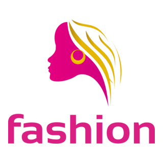 Abstract Fashionable Woman in Bright Colours Logo PNG Vector