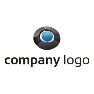 Abstract Target in Black and Blue Logo PNG Vector